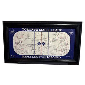 Toronto Maple Leafs Framed Autographed Team Roster Print 2008-09 Rink 15 x 8.5"